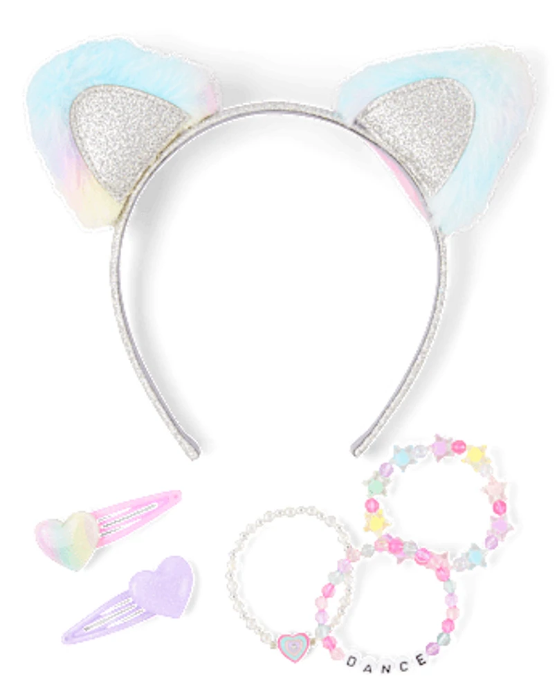 Girls Cat 6-Piece Hair Set