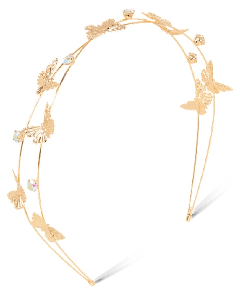Girls Jeweled Butterfly Headband