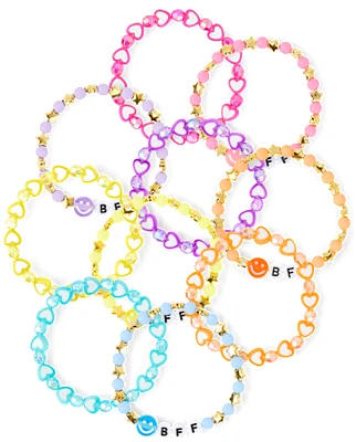 Girls BFF Beaded Bracelet 10-Pack