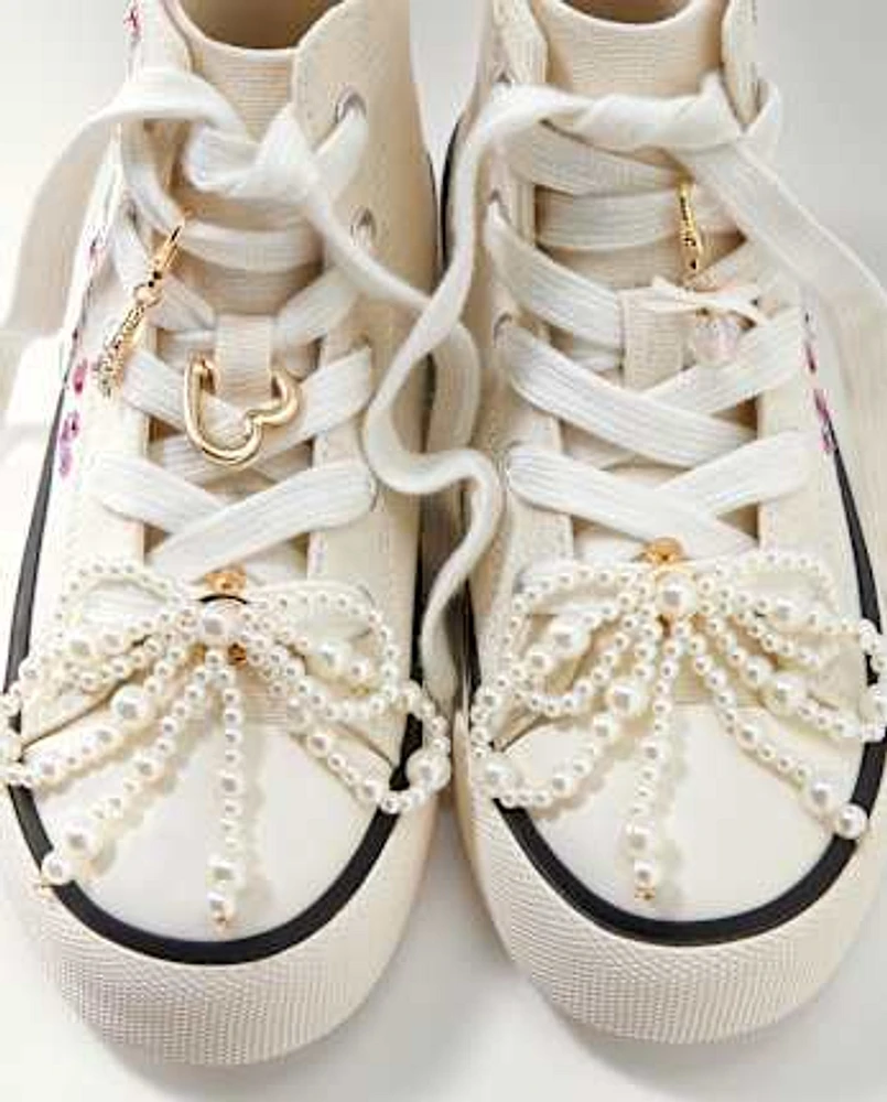 Girls Bow Shoelace Charm 5-Pack