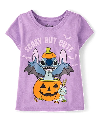 Toddler Girls Scary But Cute Stitch Graphic Tee