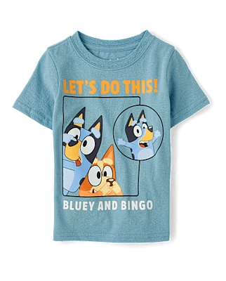 Toddler Boys Let's Do This Bluey And Bingo Graphic Tee