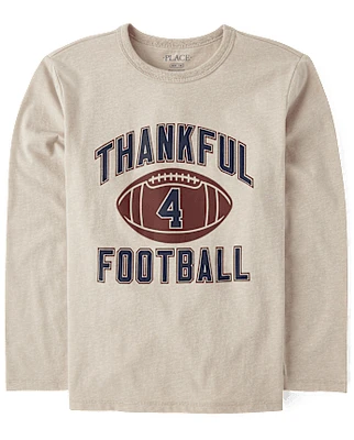 Boys Thankful 4 Football Graphic Tee