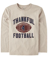 Boys Thankful 4 Football Graphic Tee