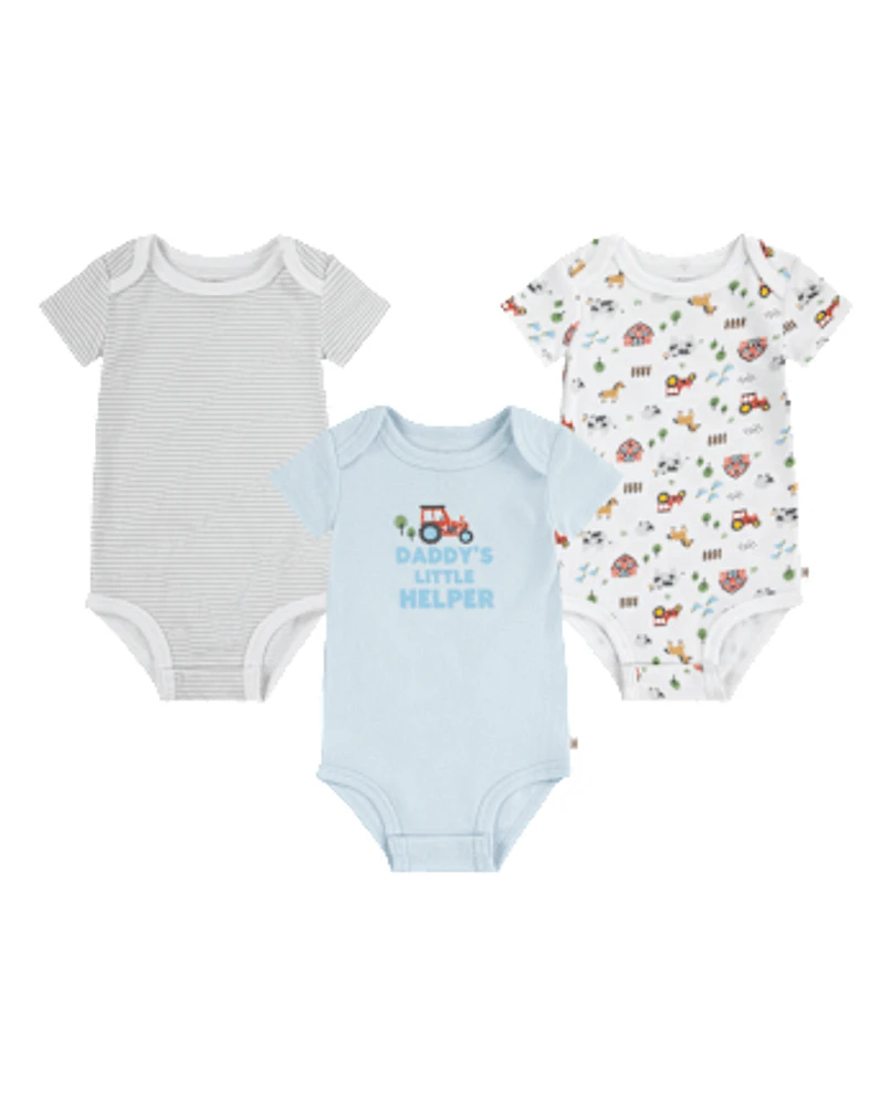 Baby Boys Huggies Truck Bodysuit 3-Pack