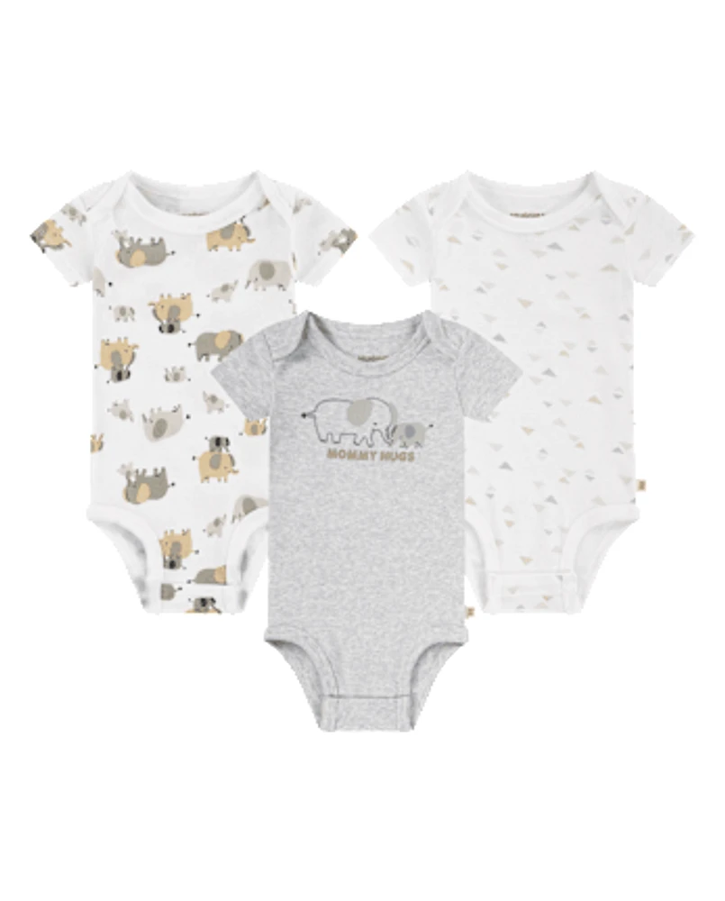 Baby Huggies Elephant Bodysuit 3-Pack