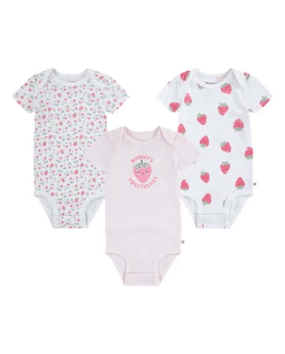 Baby Girls Huggies Strawberry Bodysuit 3-Pack