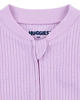 Baby Girls Huggies Ribbed Footed Coverall