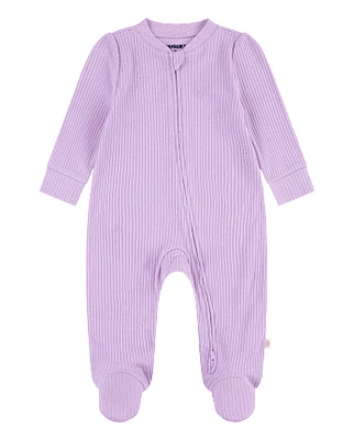 Baby Girls Huggies Ribbed Footed Coverall