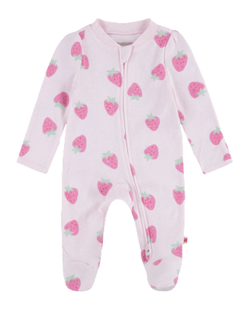 Baby Girls Huggies Strawberry Footed Coverall