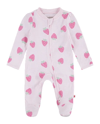 Baby Girls Huggies Strawberry Footed Coverall