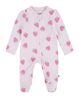 Baby Girls Huggies Strawberry Footed Coverall