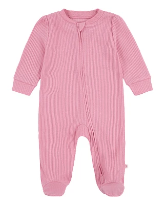Baby Girls Huggies Ribbed Footed Coverall