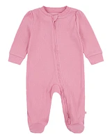 Baby Girls Huggies Ribbed Footed Coverall