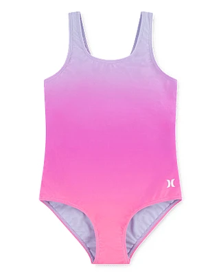 Girls Hurley Gradient One Piece Swimsuit