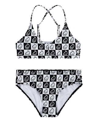 Girls Hurley Checkered Bikini Swimsuit