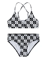 Girls Hurley Checkered Bikini Swimsuit
