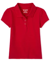 Toddler Girls Uniform Pique Polo 2-Pack