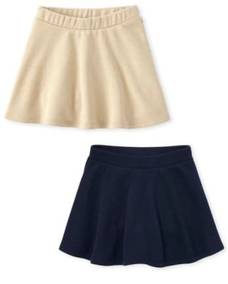Toddler Girls Uniform French Terry Skort 2-Pack
