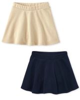 Toddler Girls Uniform French Terry Skort 2-Pack