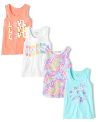 Girls Graphic Tank Top 5-Pack