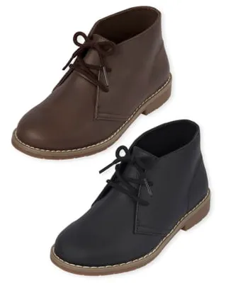 Boys Lace Up Boots 2-Pack