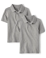 Boys Uniform Pique Polo 2-Pack