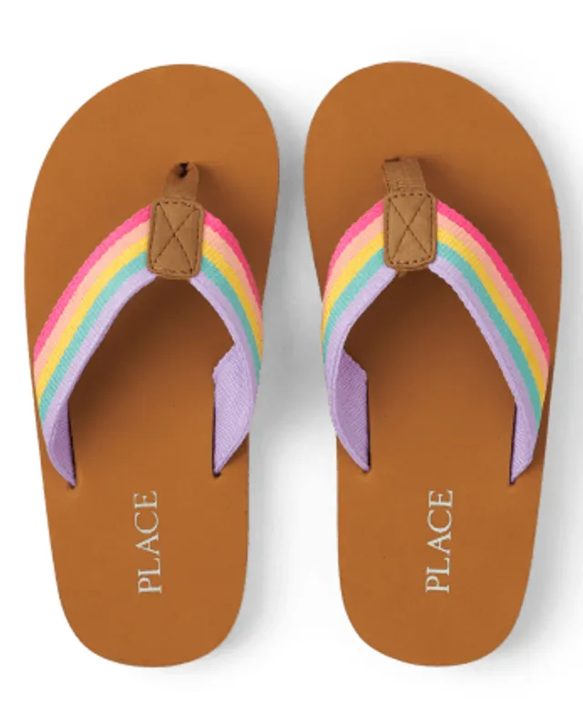 Toddler Girls Rainbow Flip Flops