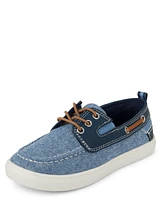 Boys Chambray Boat Shoes 2-Pack