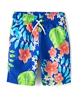 Boys Tropical Rashguard Swimsuit