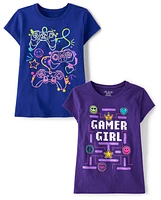 Girls Gamer Graphic Tee 2-Pack