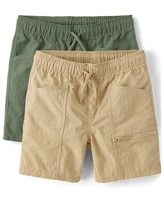 Boys Quick Dry Pool To Play Cargo Shorts 2-Pack