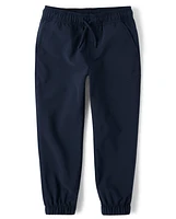 Boys Quick Dry Pull On Jogger Pants 2-Pack