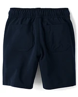 Boys Quick Dry Pull On Jogger Shorts 2-Pack