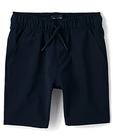 Boys Quick Dry Pull On Jogger Shorts 2-Pack