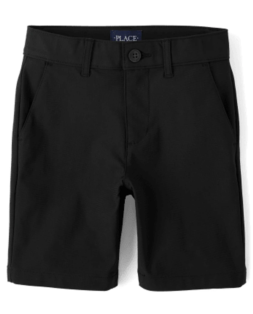 Boys Uniform Quick Dry Chino Pants And Shorts 2-Piece Set