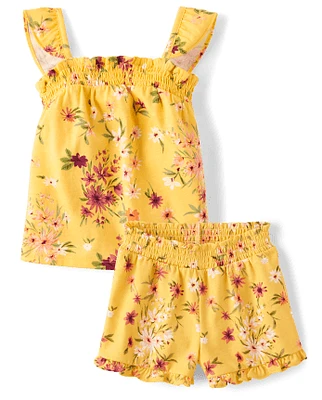 Toddler Girls Floral 2-Piece Outfit Set