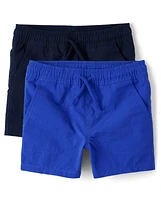 Baby And Toddler Boys Quick Dry Pull On Pool To Play Shorts 2-Pack