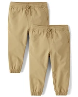 Baby And Toddler Boys Quick Dry Pull On Jogger Pants 2-Pack