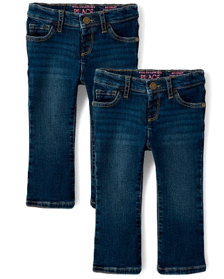 Baby And Toddler Girls Bootcut Jeans 2-Pack