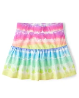 Girls Rainbow Tie Dye 2-Piece Outfit Set