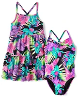 Girls Tropical 2-Piece Swim Set