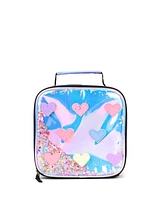 Girls Holographic Shakey Heart Backpack 3-Piece Set