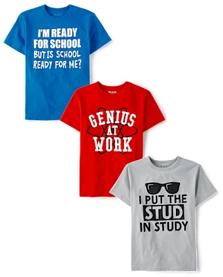 Boys School Graphic Tee 3-Pack