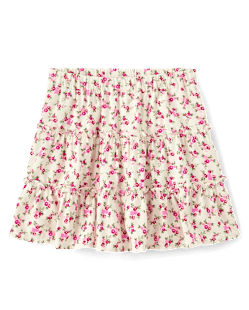 Girls Floral 2-Piece Outfit Set