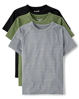 Boys Quick Dry Mesh Raglan Top 3-Pack