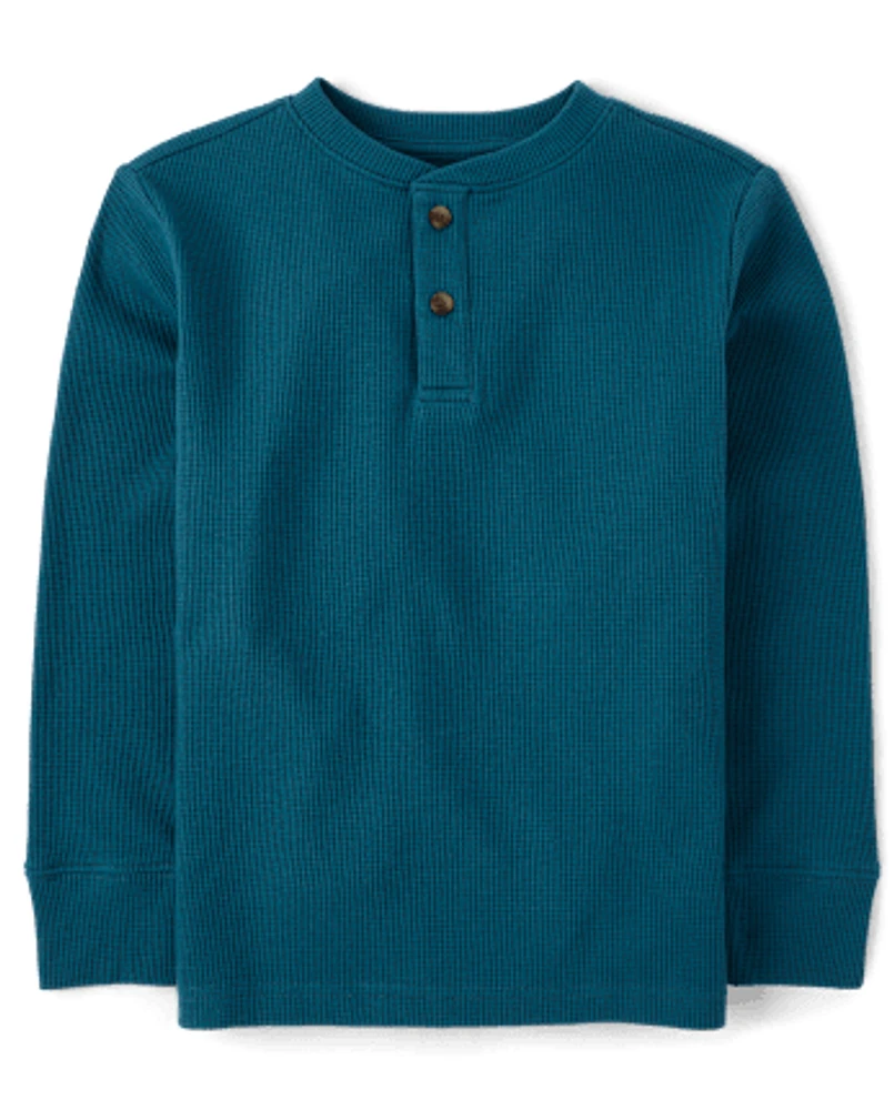 Boys Thermal Henley Top -Pack