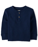 Baby And Toddler Boys Thermal Henley Top -Pack