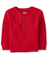 Baby And Toddler Boys Thermal Henley Top -Pack