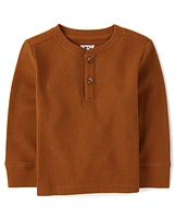 Baby And Toddler Boys Thermal Henley Top -Pack